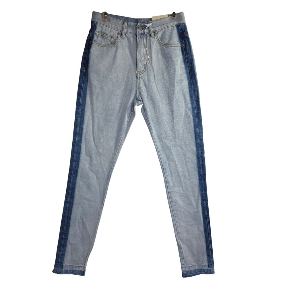 Mnml sz28 NWT Distressed partial tiedyed unique Rare Jeans. Must see Pics. Artzy